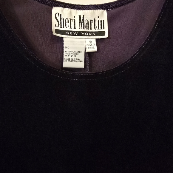 R & M Richards Purple Paisley Long Sleeve Dress - Picture 12 of 16